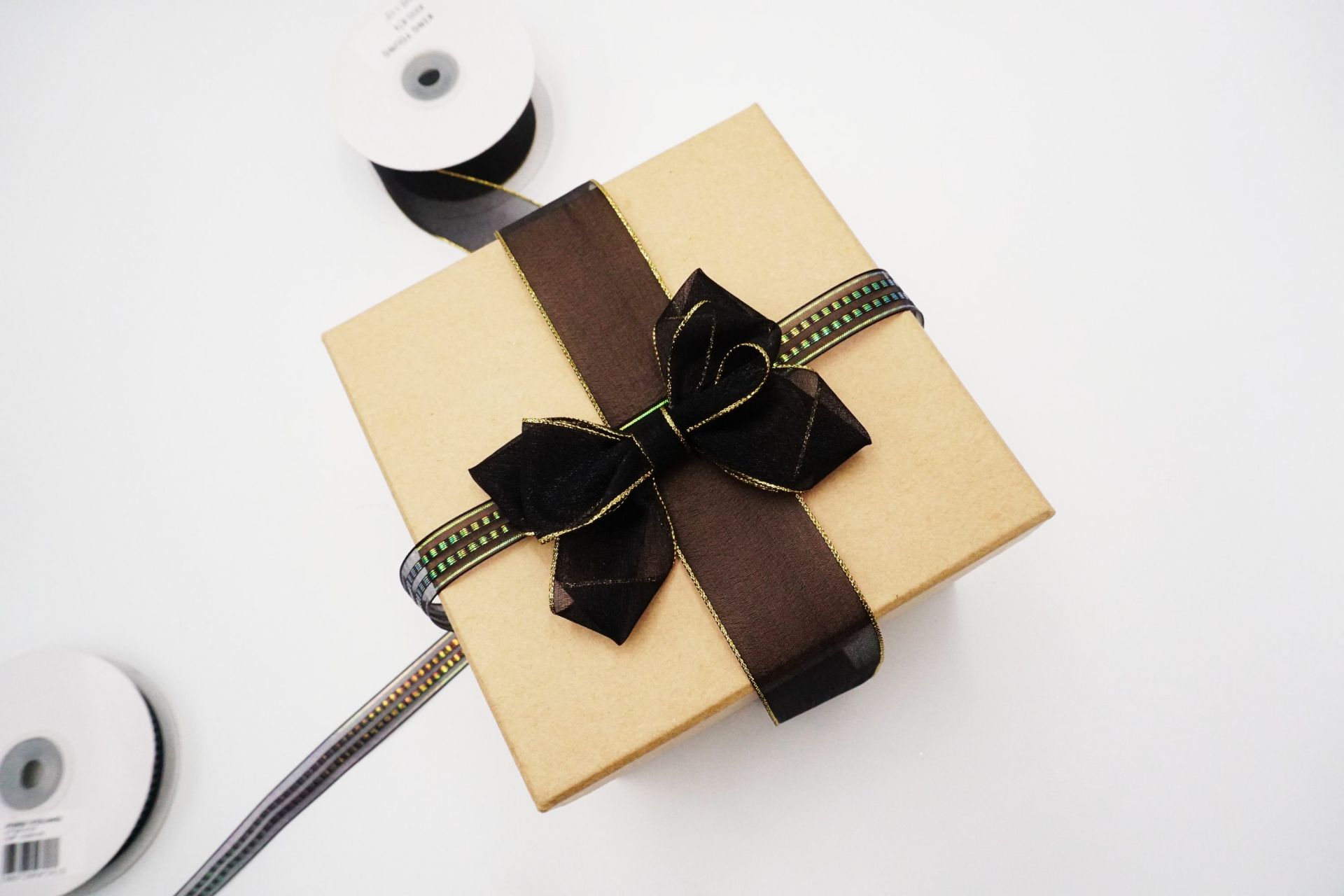 Set classico di nastri in organza nera imbattuta